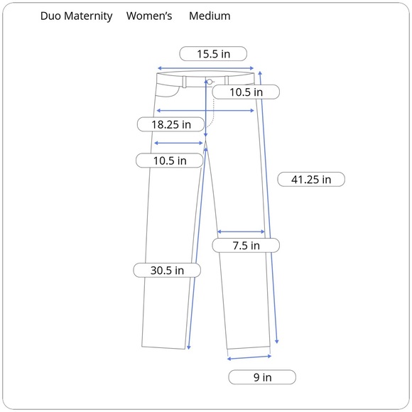 🛍 Duo Maternity Black Jeans Size Medium - Picture 5 of 5